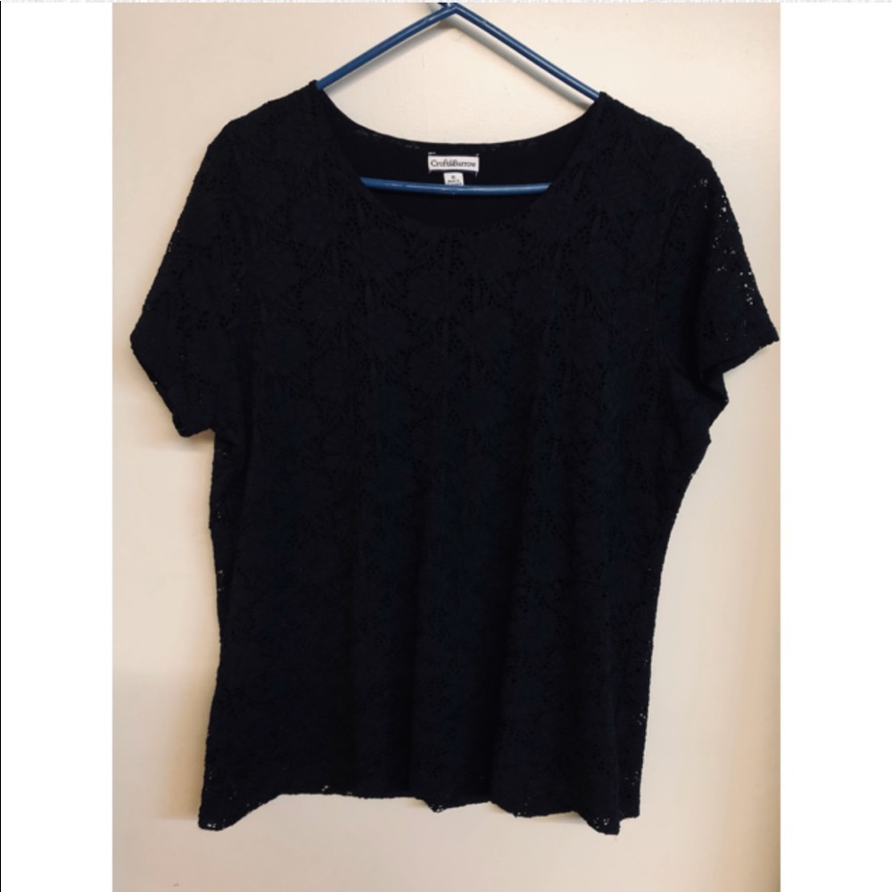 Black lace tee